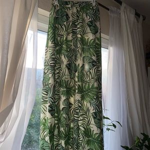 SHEIN Maxi Skirt with tropical plant patterns. Size 10